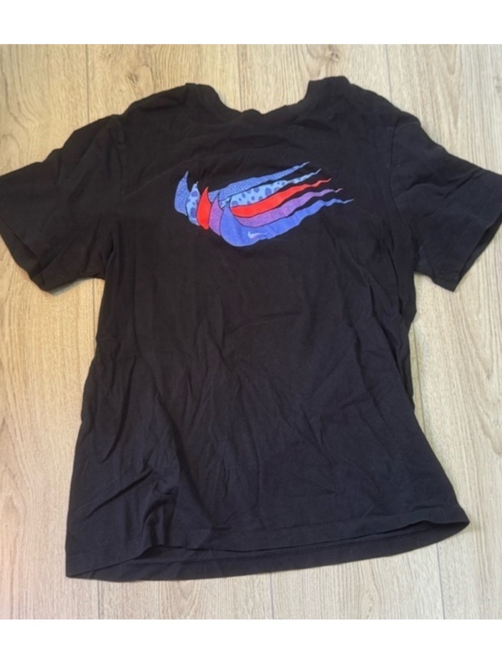 Nike black blue the Nike tee short sleeve shirt top